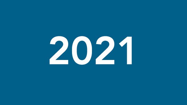 A basic graphic for the year 2021.