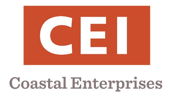 A logo for CEI, with red and black letters.