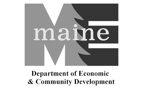 A logo for the Maine Department of Economic & Community development.