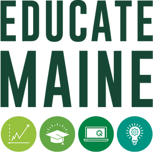 this is the logo for Educate Maine