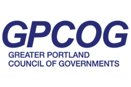 A blue logo