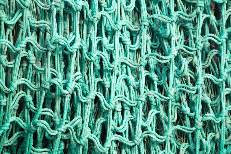 Closeup of a fishing net