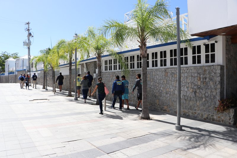 People walking.