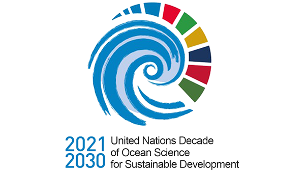 Logo for the United Nations Decade of Ocean Science for Sustainable Development - 2021 - 2030.