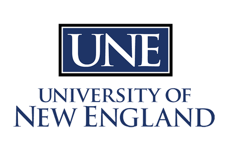 the logo for the University of New England