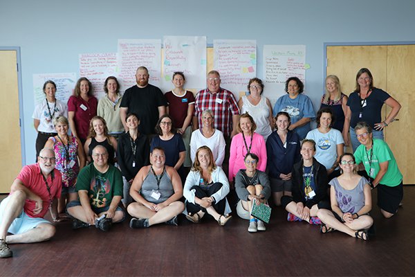 a group of western maine teachers gathers at an RTC workshop