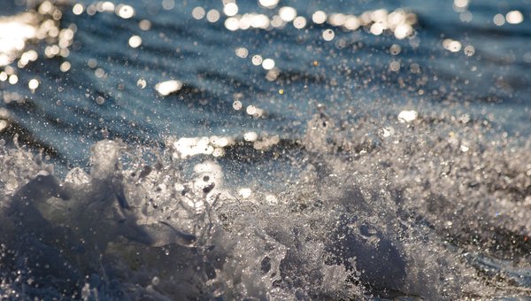 closeup shot of a wave on the ocean